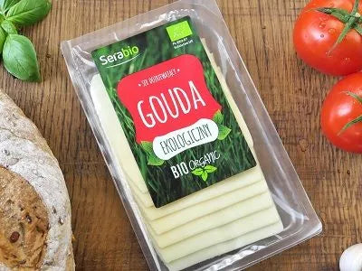 *SERABIO Ser dojrzewający Gouda w plastrach BIO 125 g Serabio- SERABIO