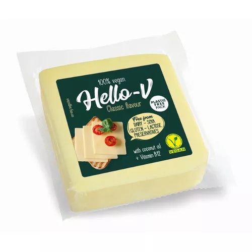 *HELLO-V Roślinna alternatywa sera żółtego kostka (200 g)