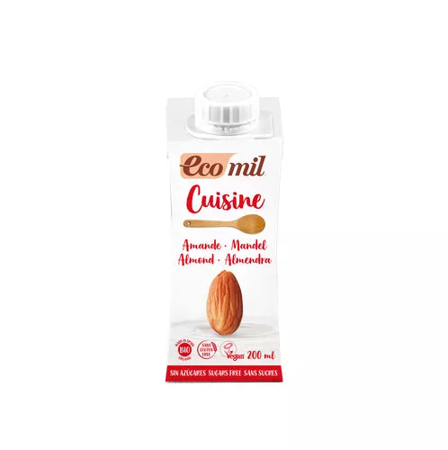 ECOMIL Krem migdałowy niesłodzony do gotowania (200ml) - BIO